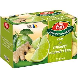 Fares | Ceai cu ghimbir si lamai verzi 20x2g