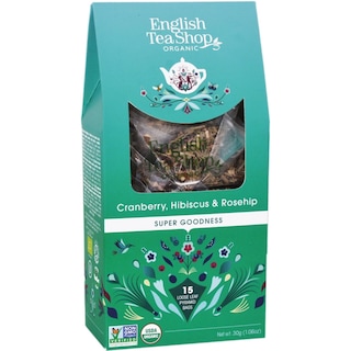 English Tea Shop | Ceai eco Super Goodness cu merisor, hibiscus si macese 15x2g