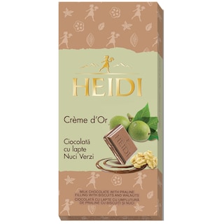Heidi | Gusturile copilariei | Ciocolata cu lapte cu umplutura cu biscuiti si nuci 90g