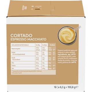 Nescafe | Dolce Gusto | Cafea Cortado Espresso Macchiato, 16 capsule
