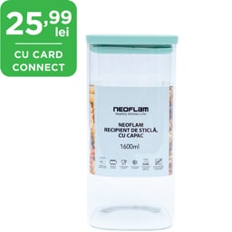 Neoflam | Recipient de sticla cu capac, 1600ml