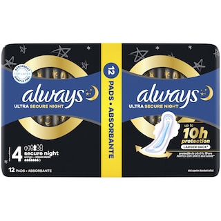 Always | Ultra | Absorbante Ultra Secure Night 12 bucati