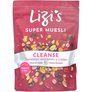 Lizi's | Musli Cleanse cu merisoare, zmeura si cirese 400g