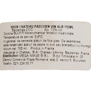 Chateau Padouen | Vin alb Sauternes 0.75L