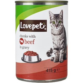 Lovepet | Hrana umeda pentru pisici, cu vita in sos 415g