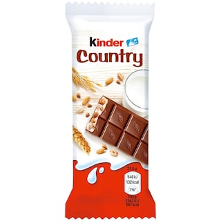 Kinder Country | Ciocolata cu lapte cu umplutura fina de lapte si cereale 23.5g