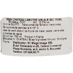 Chateau Lamothe | Vin alb sec  0.75l