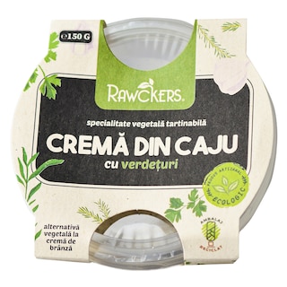 Rawckers | Crema de branza fermentata, din nuci de caju, cu verdeturi 150g