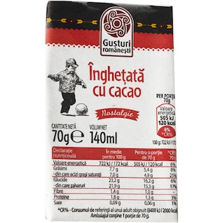 Gusturi romanesti | Inghetata cu aroma de cacao 70g
