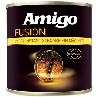 Amigo | Fusion | Cafea instant si boabe fin macinate  90g