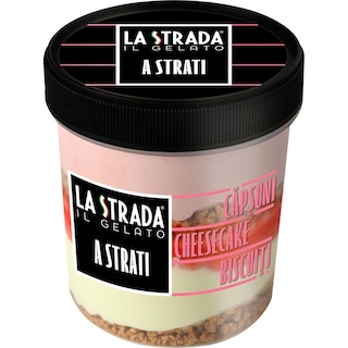 La Strada | Inghetata cu capsuni, cheesecake, biscuiti 473ml