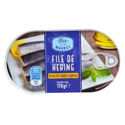 File de hering in ulei de floarea-soarelui 170g