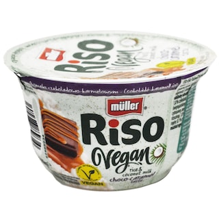 Muller | Desert vegan cu orez si lapte de cocos, ciocolata si caramel 160g