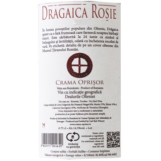 Crama Oprisor | Dragaica | Vin rosu cupaj 0.75L