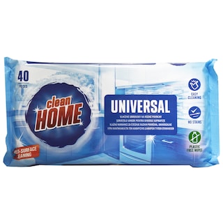 Clean Home | Servetele umede pentru diverse suprafete, 40 bucati