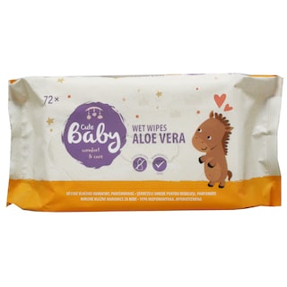 Cute Baby | Servetele umede pentru bebelusi, parfumate, cu aloe vera, 72 bucati