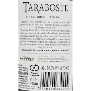 Chateau Vartely | Taraboste | Vin rosu sec 750ml