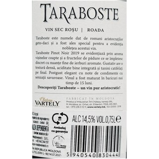 Chateau Vartely | Taraboste | Vin rosu sec 750ml
