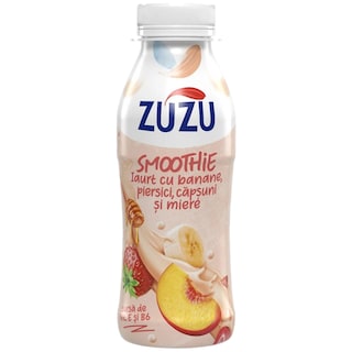 Zuzu | Smoothie iaurt cu banane, piersici, capsuni si miere 320g