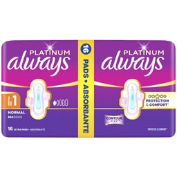 Always | Platinum | Absorbante marimea 1 Ultra Normal Plus, 16 bucati