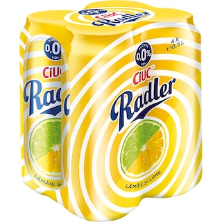 Ciuc Radler | Bere fara alcool cu suc de lamaie si lime 4x0.5L