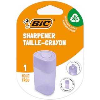 Bic | Ascutitoare cu un orificiu si container, diverse culori