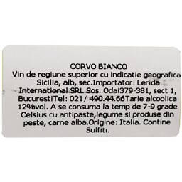 Corvo | Vin alb 0.75L
