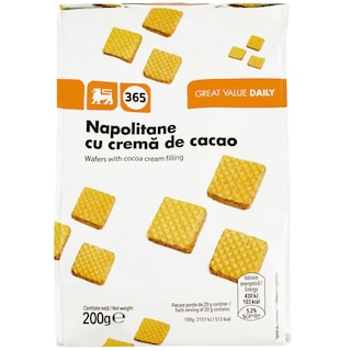 365 | Napolitane cu crema de cacao 200g