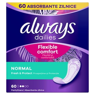 Always Dailies | Absorbante zilnice Normal, 60 bucati