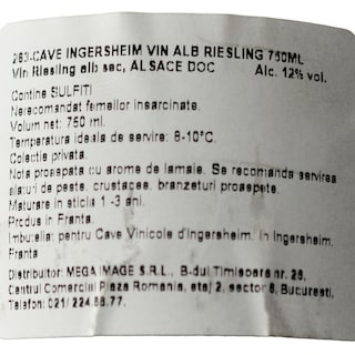Cave D'Ingersheim | Vin alb Riesling 0.75L