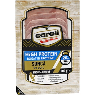 Caroli | Sunca de porc High Protein 100g