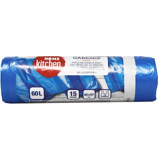 Home Kitchen | Saci menajeri cu manere, 60 L, 15 bucati