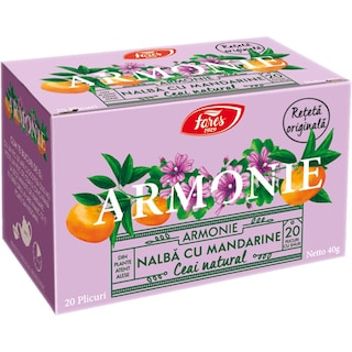 Fares | Ceai Armonie de nalba alba cu mandarine 20x2g