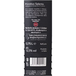 12 E MEZZO | Vin rosu Primitivo del Salento 0.75L