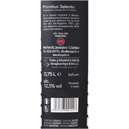 12 E MEZZO | Vin rosu Primitivo del Salento 0.75L