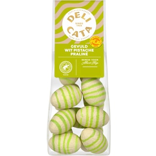 Delicata | Oua de ciocolata alba cu fistic 150g