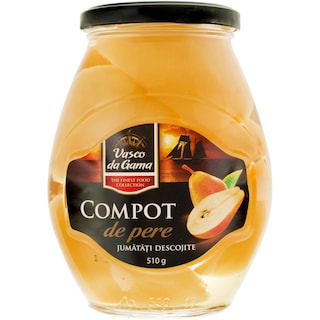 Vasco da Gama | Compot de pere bucati 530ml