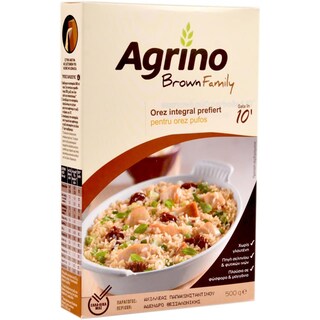 Agrino | Brown Family | Orez integral cu bob lung 500g