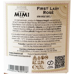 Castel Mimi | Vin roze sec First Lady 0.75L