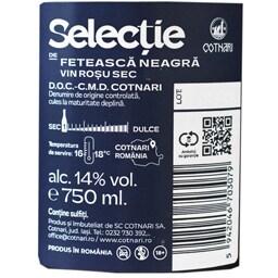 Cotnari | Selectie | Vin rosu sec Selectie de Feteasca Neagra 0.75L
