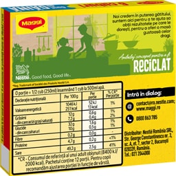 Maggi | Baza pentru mancaruri cu gust de gaina, 6 cuburi 60g
