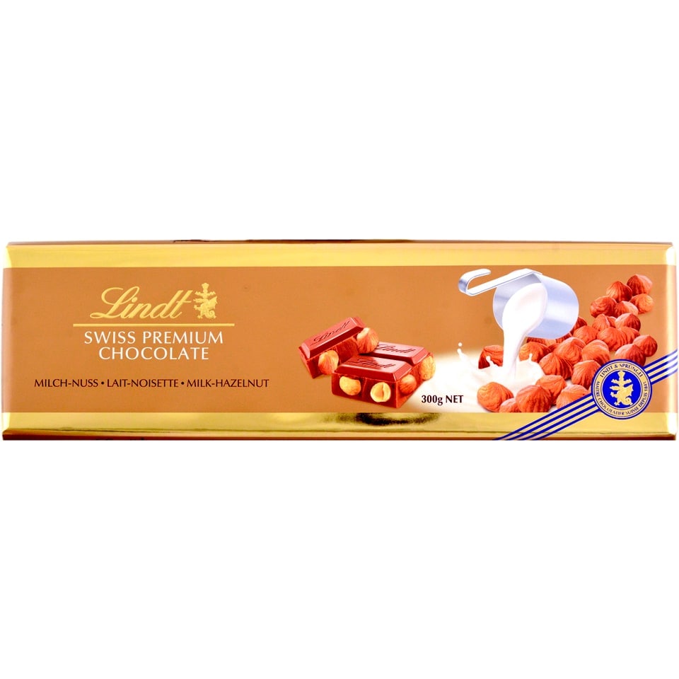 Lindt | Ciocolata cu lapte si alune 300g | Mega-image