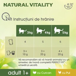 Perfect Fit | Natural Vitality | Hrana umeda pentru pisici cu pui si curcan 6x50g