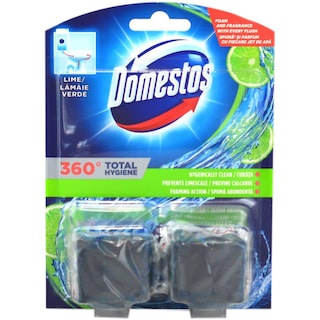 Domestos | Cuburie odorizante pentru bazinul toaletei, lamaie verde 2x50g