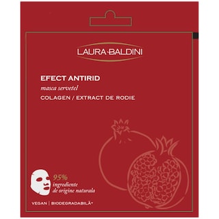 Laura Baldini | Masca servetel antirid cu colagen si extract de rodie