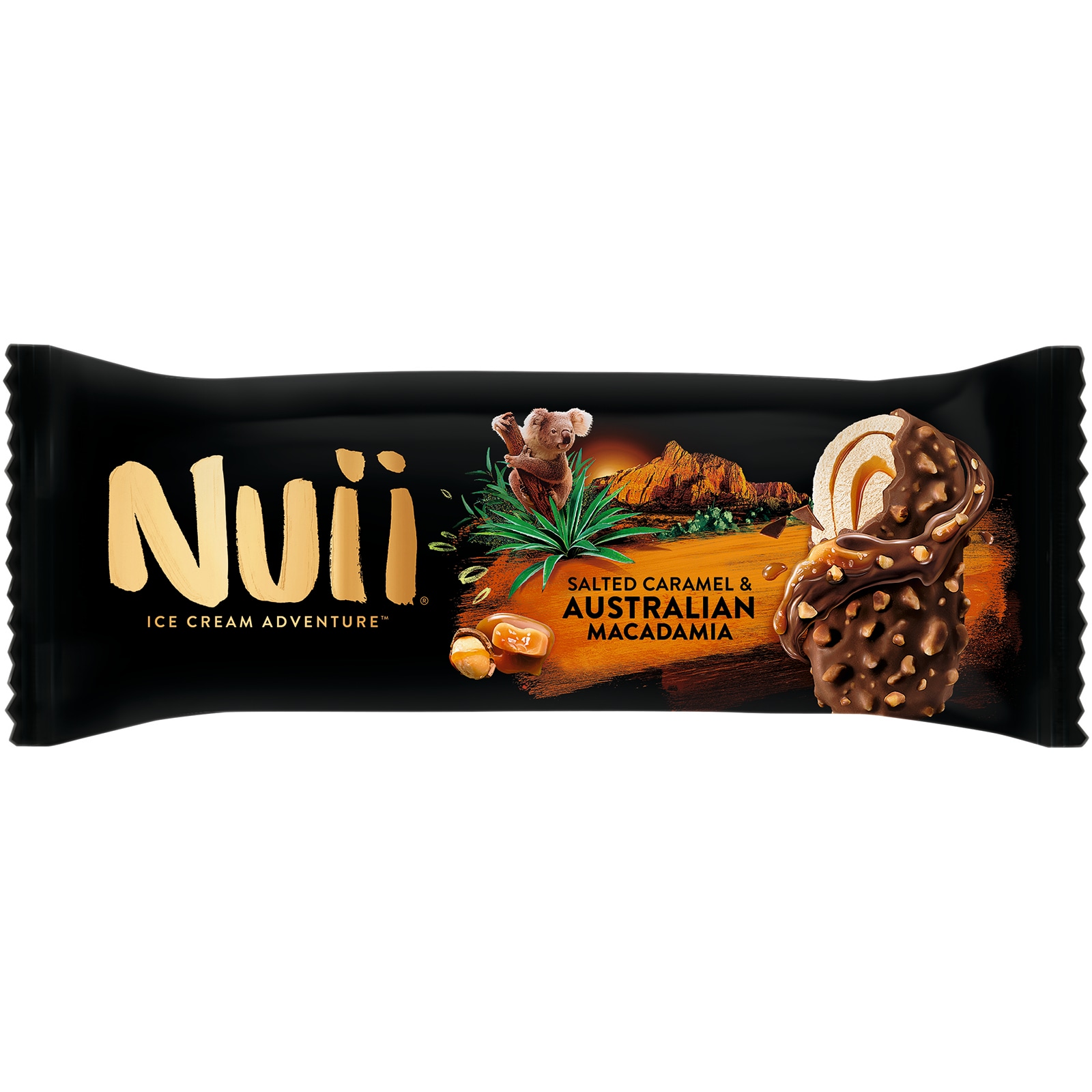Nuii | Inghetata Salted Caramel & Australian Macadamia 68g | Mega Nuii | Inghetata Salted Caramel & Australian Macadamia 68g | Mega