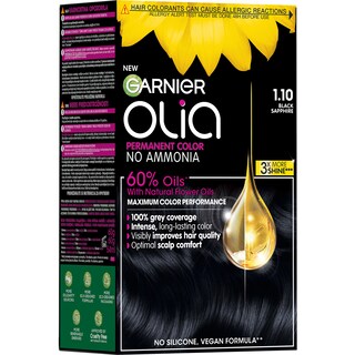 Vopsea permanenta pentru par, fara amoniac, 1.10 Black Sapphire