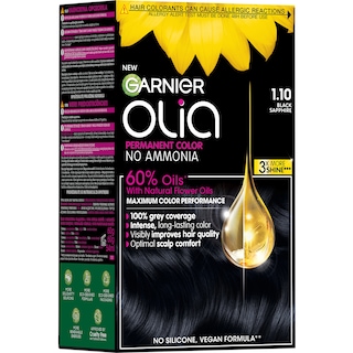 Garnier | Vopsea permanenta pentru par, fara amoniac, 1.10 Black Sapphire