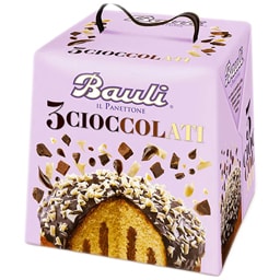 Panettone cu trei tipuri de ciocolata 750g