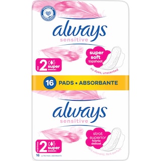 Always | Sensitive | Absorbante Sensitive Super, 16 bucati